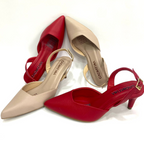 KAPRIN - CALZADO CACHATINA - ESTILETO MUJER - CUERO ROJO - TACON 5.5 (8 CM)