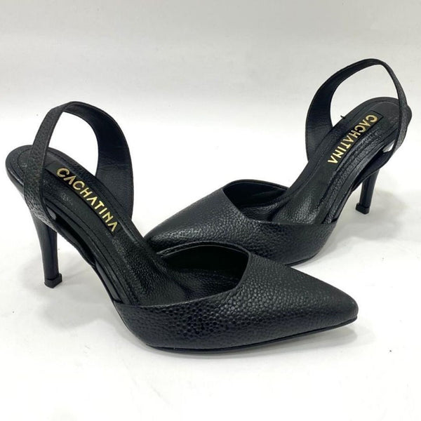 TACÒN - KAPRINA - 8.5 - CUERO NEGRO - CALZADO CACHATINA