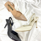 KAPRINA - CALZADO CACHATINA - ESTILETO MUJER - CUERO CHAROL TAUPE - TACON 7.5 (10 CM)