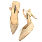 KAPRINA - CALZADO CACHATINA - ESTILETO MUJER - CUERO CHAROL TAUPE - TACON 7.5 (10 CM)