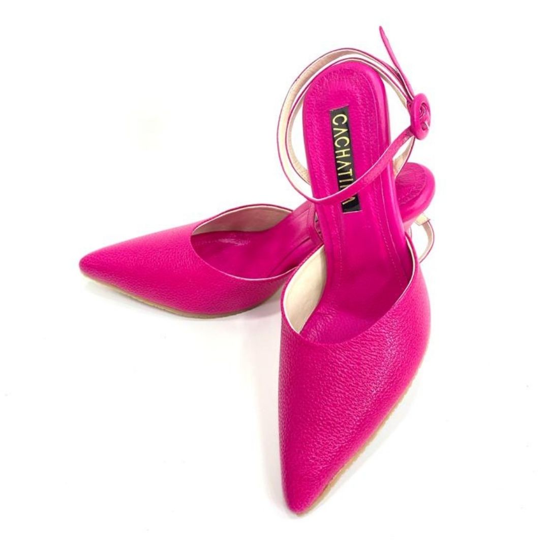 TACÒN - KENEL - 8.5 - CUERO FUCSIA - CALZADO CACHATINA