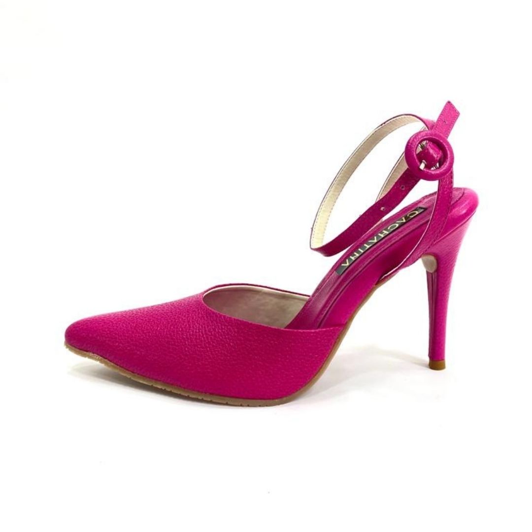 TACÒN - KENEL - 8.5 - CUERO FUCSIA - CALZADO CACHATINA