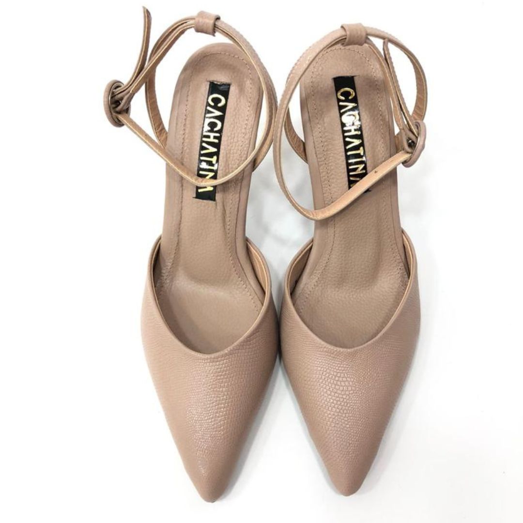 TACÒN - KENSY - 7.5 - CUERO DEJAVU TAUPE - CALZADO CACHATINA