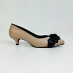 KILIA - CALZADO CACHATINA - ESTILETO MUJER - CUERO TAUPE X NEGRO - TACON 3.5 (5 CM)