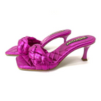 CALZADO CACHATINA - TACON MUJER - KIM - CUERO FUCSIA METALIZADO - ALTURA 5.5 (7 CM)