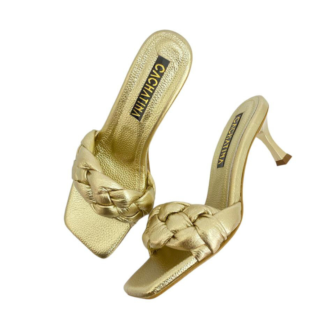 TACÒN - KIM - 5.5 - CUERO DORADO - CALZADO CACHATINA