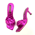 CALZADO CACHATINA - TACON MUJER - KIM - CUERO FUCSIA METALIZADO - ALTURA 5.5 (7 CM)