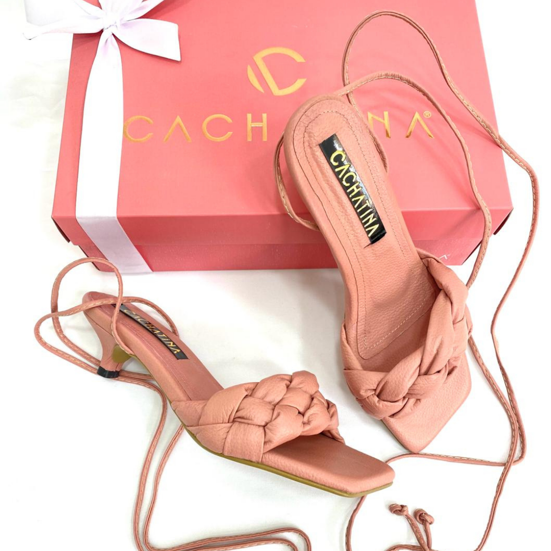 CALZADO CACHATINA - TACON MUJER - KIMY - CUERO NUDE - ALTURA 3.5 (5 CM)