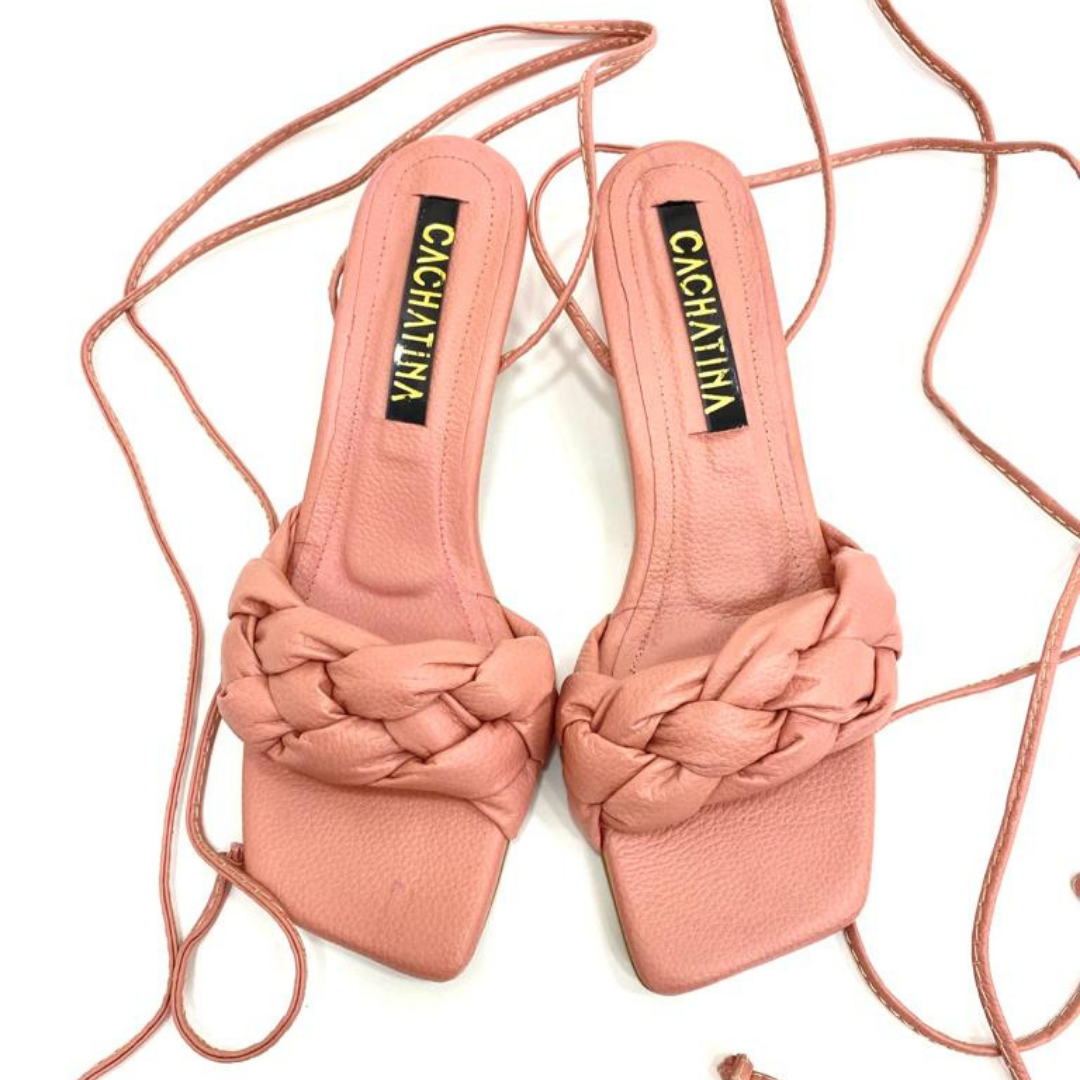 CALZADO CACHATINA - TACON MUJER - KIMY - CUERO NUDE - ALTURA 3.5 (5 CM)