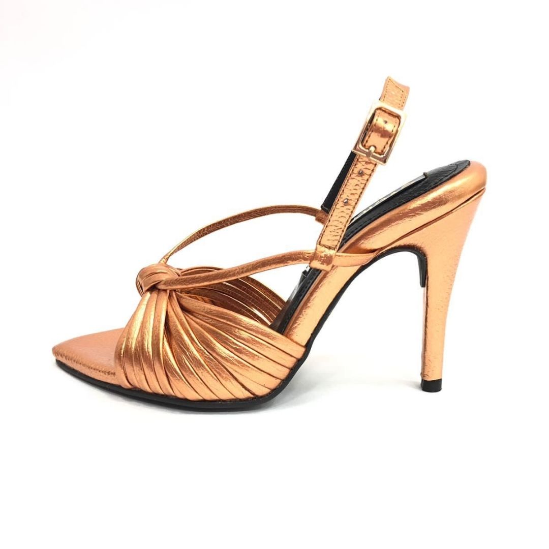 TACÒN - LIDON - 8.5 - CUERO BRONCE - CALZADO CACHATINA