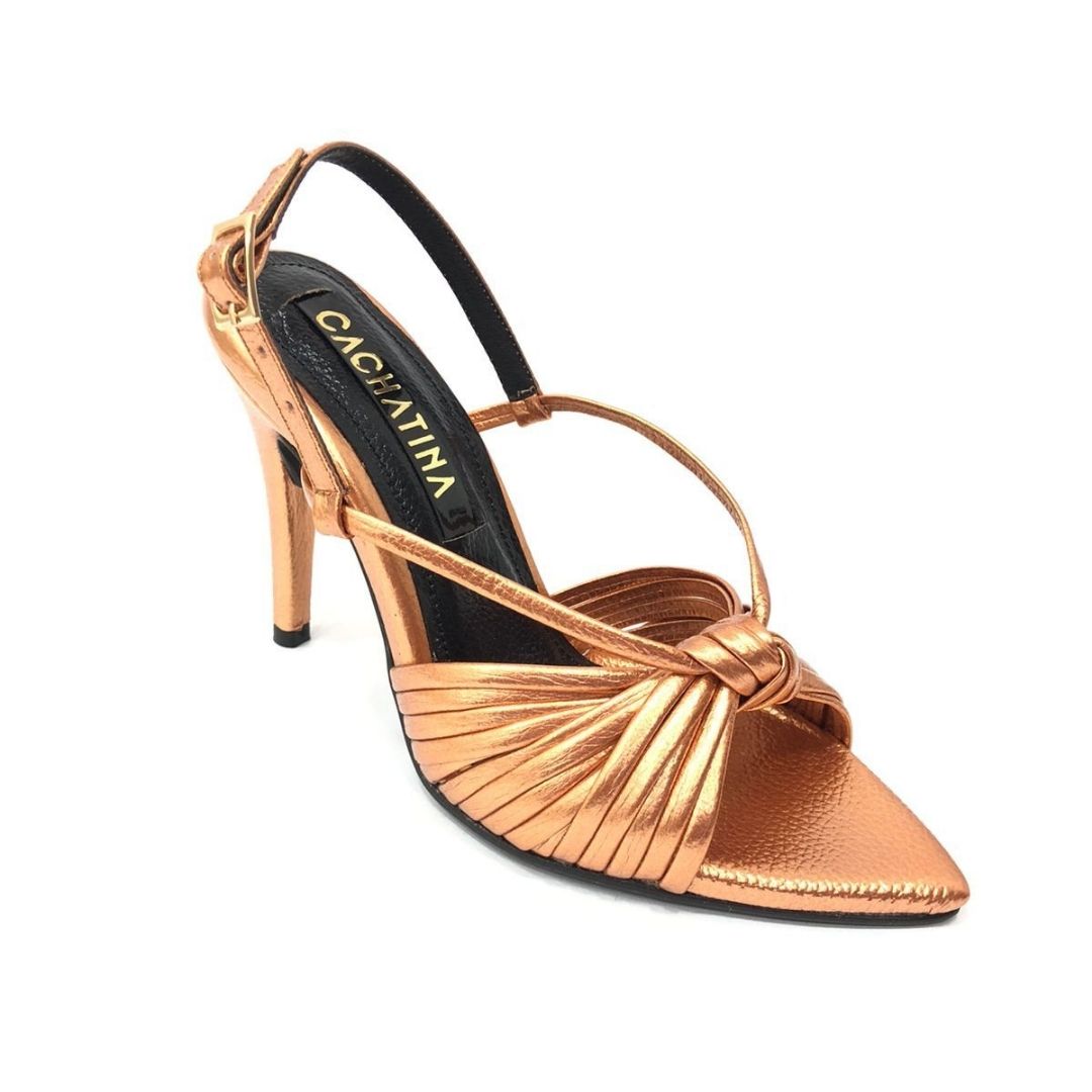 TACÒN - LIDON - 8.5 - CUERO BRONCE - CALZADO CACHATINA