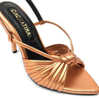 TACÒN - LIDON - 8.5 - CUERO BRONCE - CALZADO CACHATINA