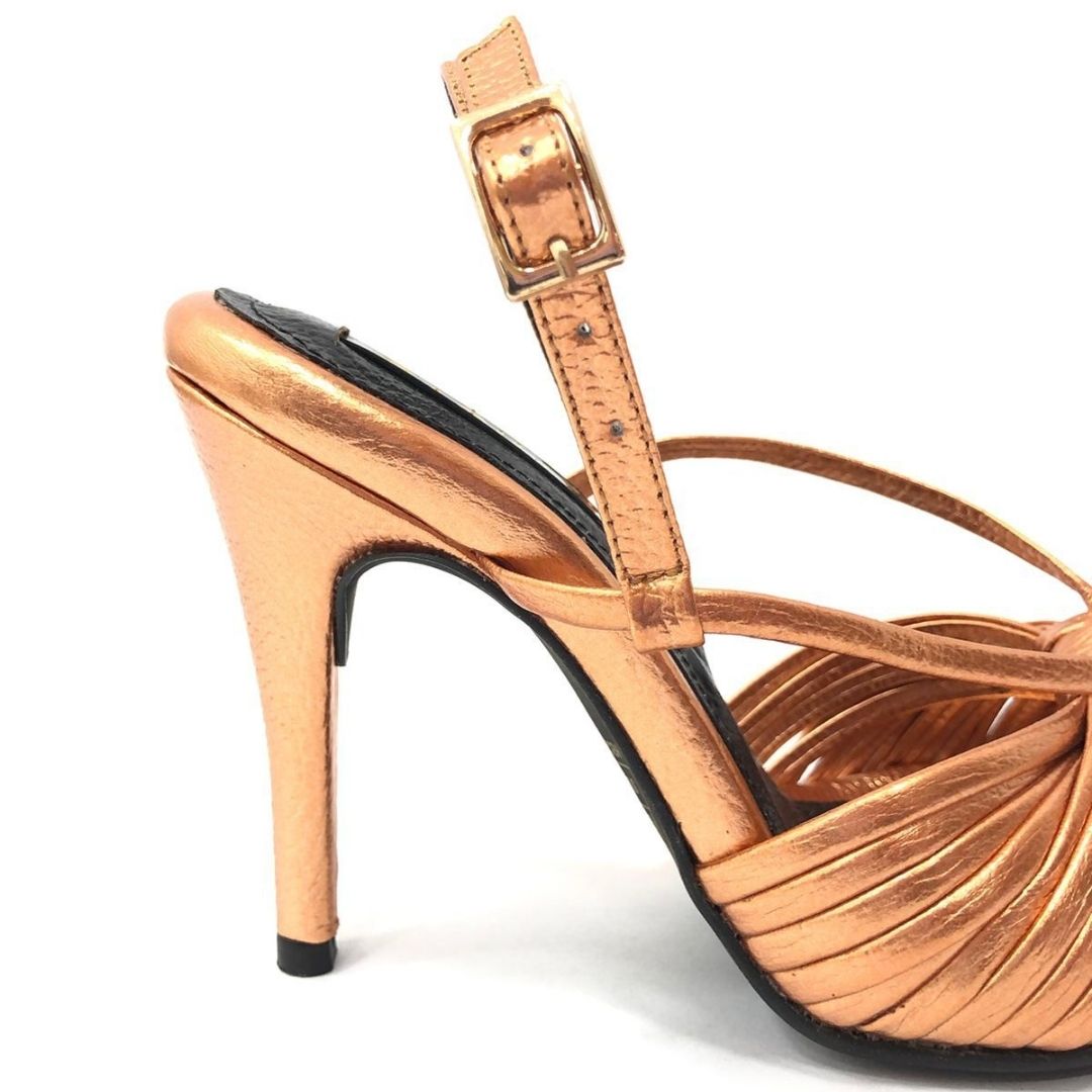 TACÒN - LIDON - 8.5 - CUERO BRONCE - CALZADO CACHATINA