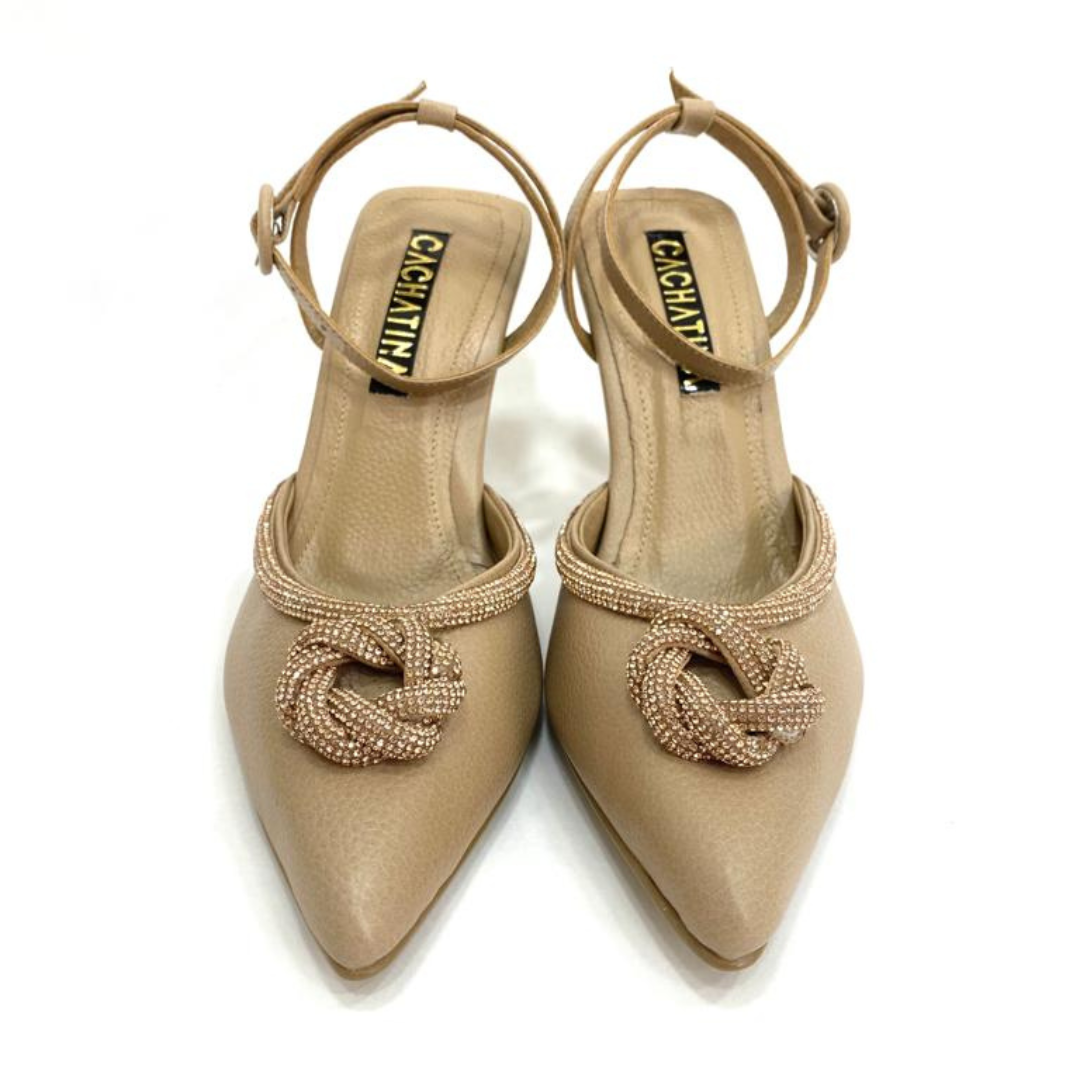 LORELAY - CALZADO CACHATINA - ESTILETO MUJER - CUERO TAUPE - TACON 8.5 (11 CM)