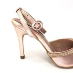 TACÒN - LORELAY - 8.5 - CUERO ORO ROSA - CALZADO CACHATINA
