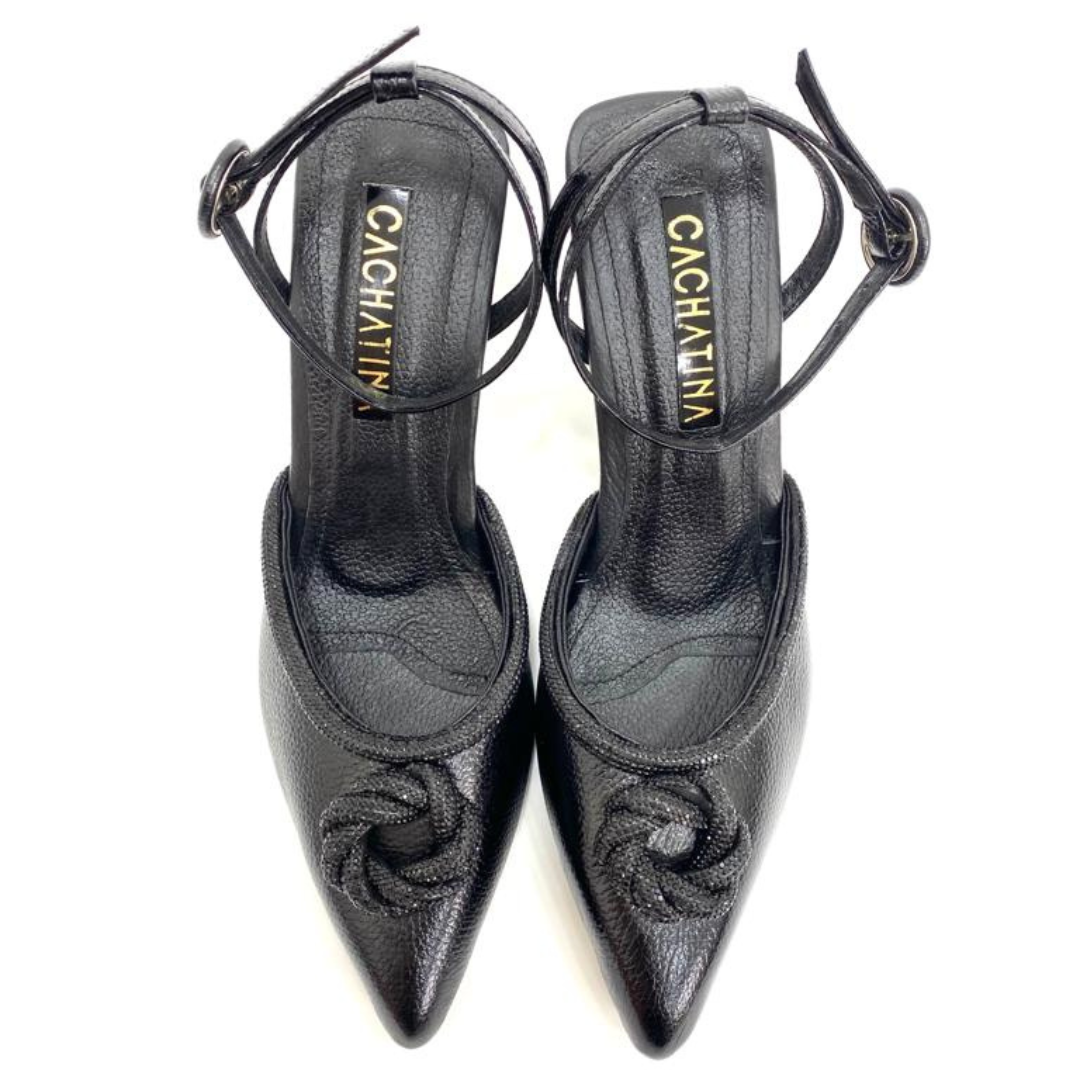 LORELAY - CALZADO CACHATINA - ESTILETO MUJER - CUERO NEGRO - TACON 8.5 (11 CM)