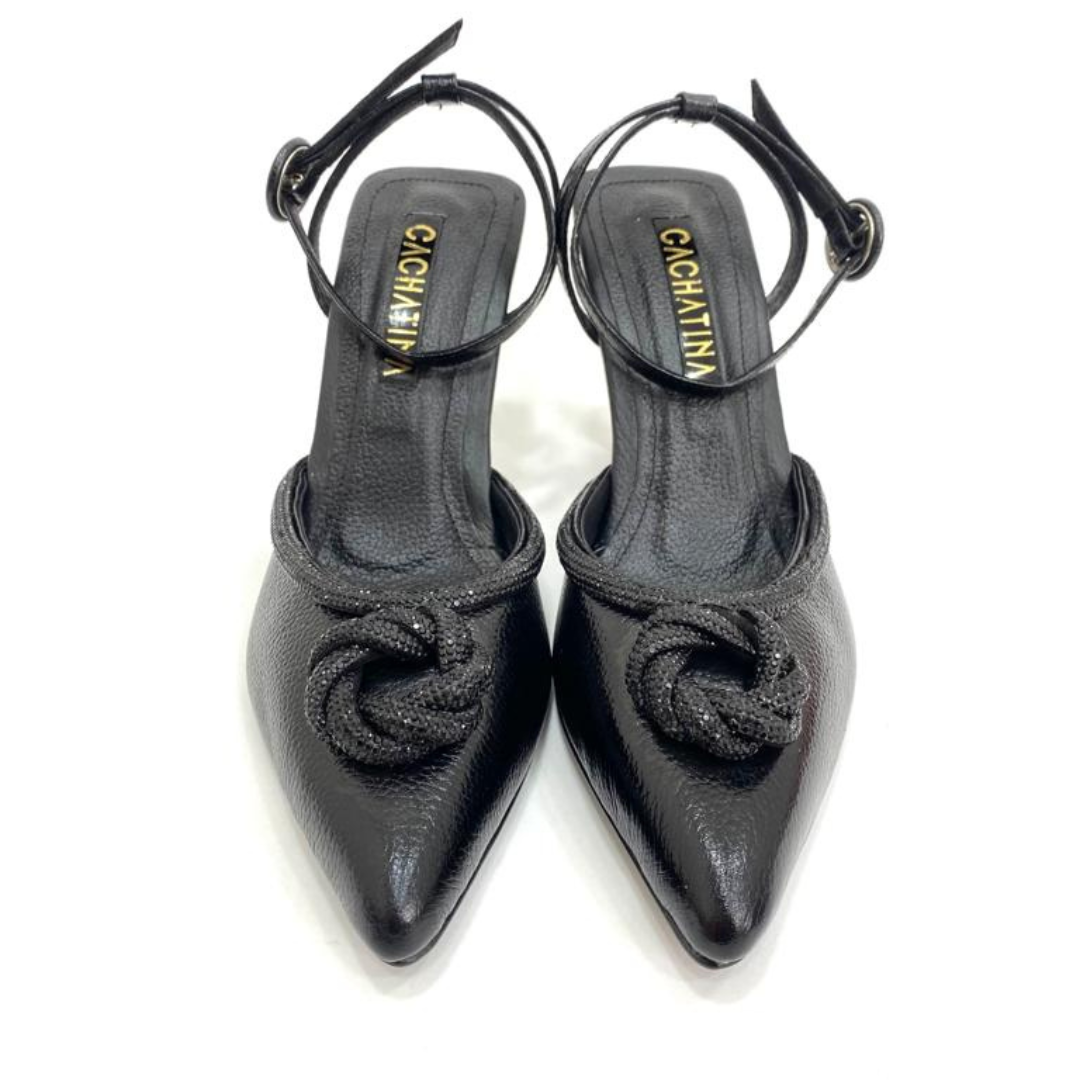LORELAY - CALZADO CACHATINA - ESTILETO MUJER - CUERO NEGRO - TACON 8.5 (11 CM)
