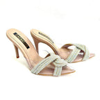 TACÒN - LOWKEY - 8.5 - CUERO TAUPE X PLATEADO - CALZADO CACHATINA