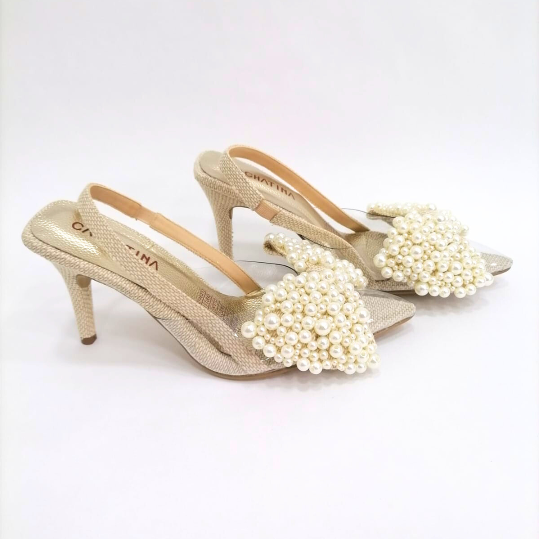 MAELY - CALZADO CACHATINA - ESTILETO MUJER - YUTE X ACETATO - TACON 7.5 (10 CM)