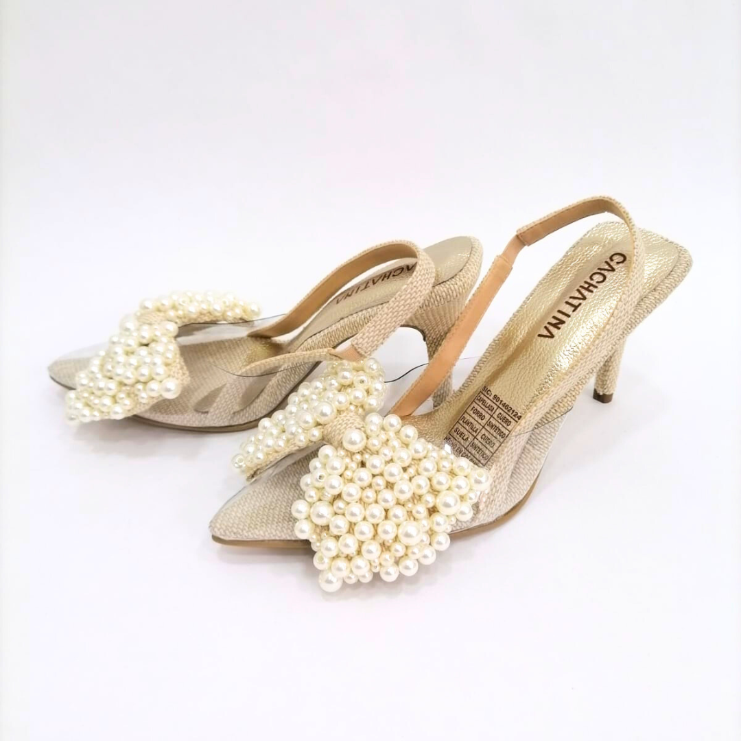 MAELY - CALZADO CACHATINA - ESTILETO MUJER - YUTE X ACETATO - TACON 7.5 (10 CM)