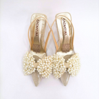MAELY - CALZADO CACHATINA - ESTILETO MUJER - YUTE X ACETATO - TACON 7.5 (10 CM)