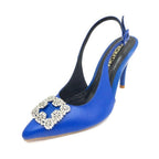 TACÒN - MAMBRIS - 8.5 - CUERO AZUL PRINCESA - CALZADO CACHATINA