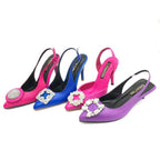TACÒN - MAMBRIS - 8.5 - CUERO AZUL PRINCESA - CALZADO CACHATINA