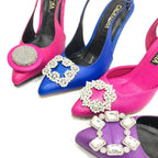 TACÒN - MAMBRIS - 8.5 - CUERO AZUL PRINCESA - CALZADO CACHATINA