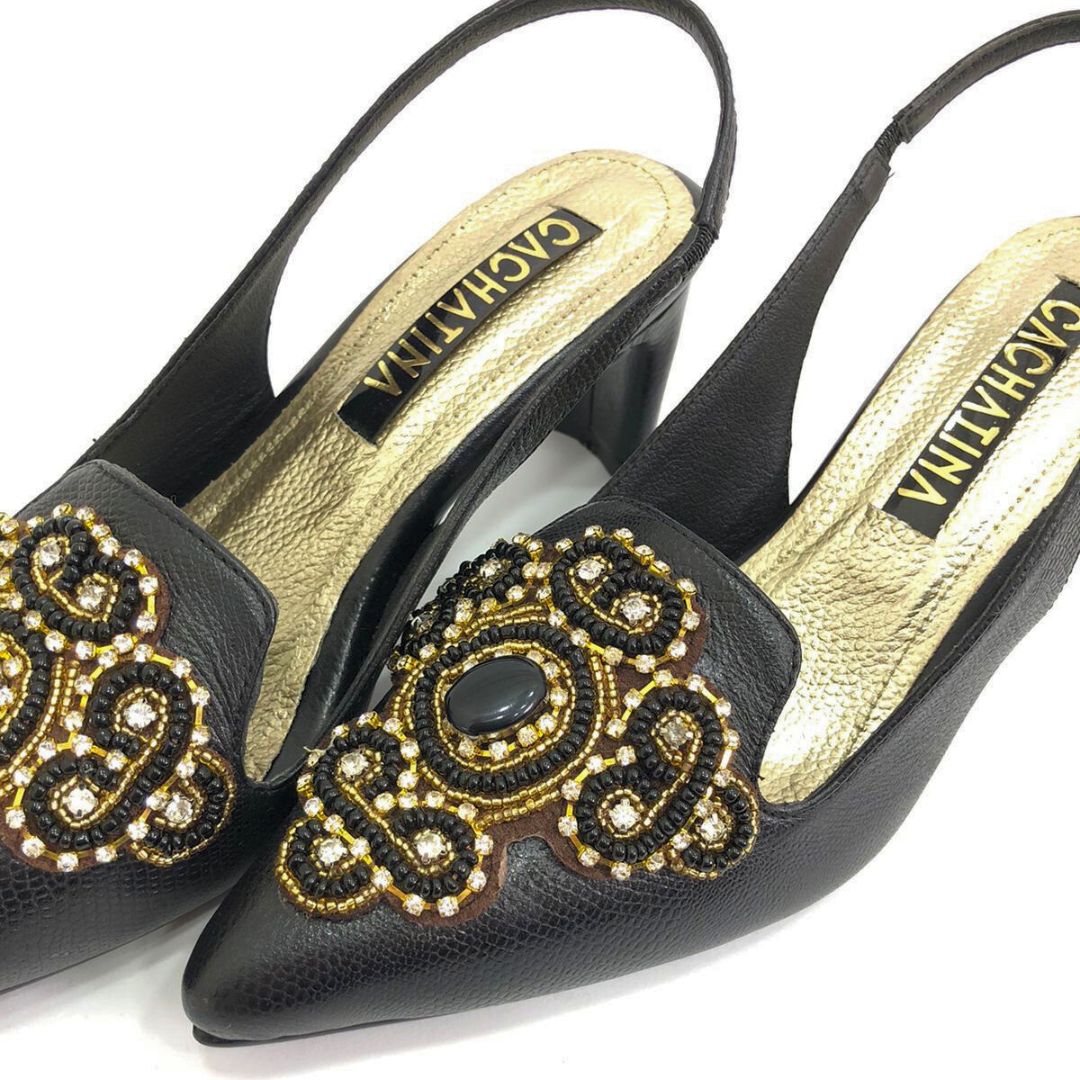 TACÒN - MARISA - 5.5 - CUERO NEGRO - CALZADO CACHATINA