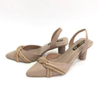 TACÒN - MULTIBEL - 5.5 - CUERO TAUPE X ORO ROSA - CALZADO CACHATINA