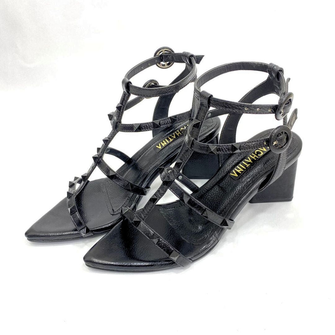 TACÒN - MURIL - 7.5 - CUERO NEGRO - CALZADO CACHATINA