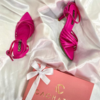 CALZADO CACHATINA - TACON MUJER - NABILA - CUERO FUCSIA - ALTURA 8.5 (11 CM)