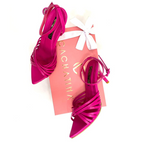 CALZADO CACHATINA - TACON MUJER - NABILA - CUERO FUCSIA - ALTURA 8.5 (11 CM)