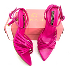 CALZADO CACHATINA - TACON MUJER - NABILA - CUERO FUCSIA - ALTURA 8.5 (11 CM)