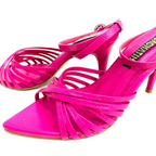 CALZADO CACHATINA - TACON MUJER - NABILA - CUERO FUCSIA - ALTURA 8.5 (11 CM)