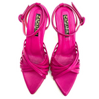 CALZADO CACHATINA - TACON MUJER - NABILA - CUERO FUCSIA - ALTURA 8.5 (11 CM)