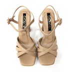 TACÒN - NAGORE - 12 CM - CUERO TAUPE - CALZADO CACHATINA