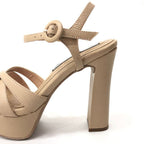 TACÒN - NAGORE - 12 CM - CUERO TAUPE - CALZADO CACHATINA
