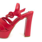 TACÒN - NAGORE - 12 CM - CUERO ROJO - CALZADO CACHATINA