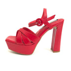 TACÒN - NAGORE - 12 CM - CUERO ROJO - CALZADO CACHATINA