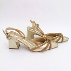 NOREZ - CALZADO CACHATINA - ESTILETO MUJER - CUERO DORADO - TACON 5.5 (7.5 CM)