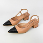 NORMA - CALZADO CACHATINA - ESTILETO MUJER - CUERO AREQUIPE X NEGRO - TACON 3.5 (5 CM)