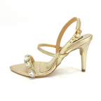 CALZADO CACHATINA - TACON MUJER - ODAN - CUERO DORADO - ALTURA 8.5 (11 CM)