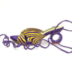 TACÒN - ORMALIA - 5.5 - CUERO SATIN MORADO X AMARILLO - CALZADO CACHATINA