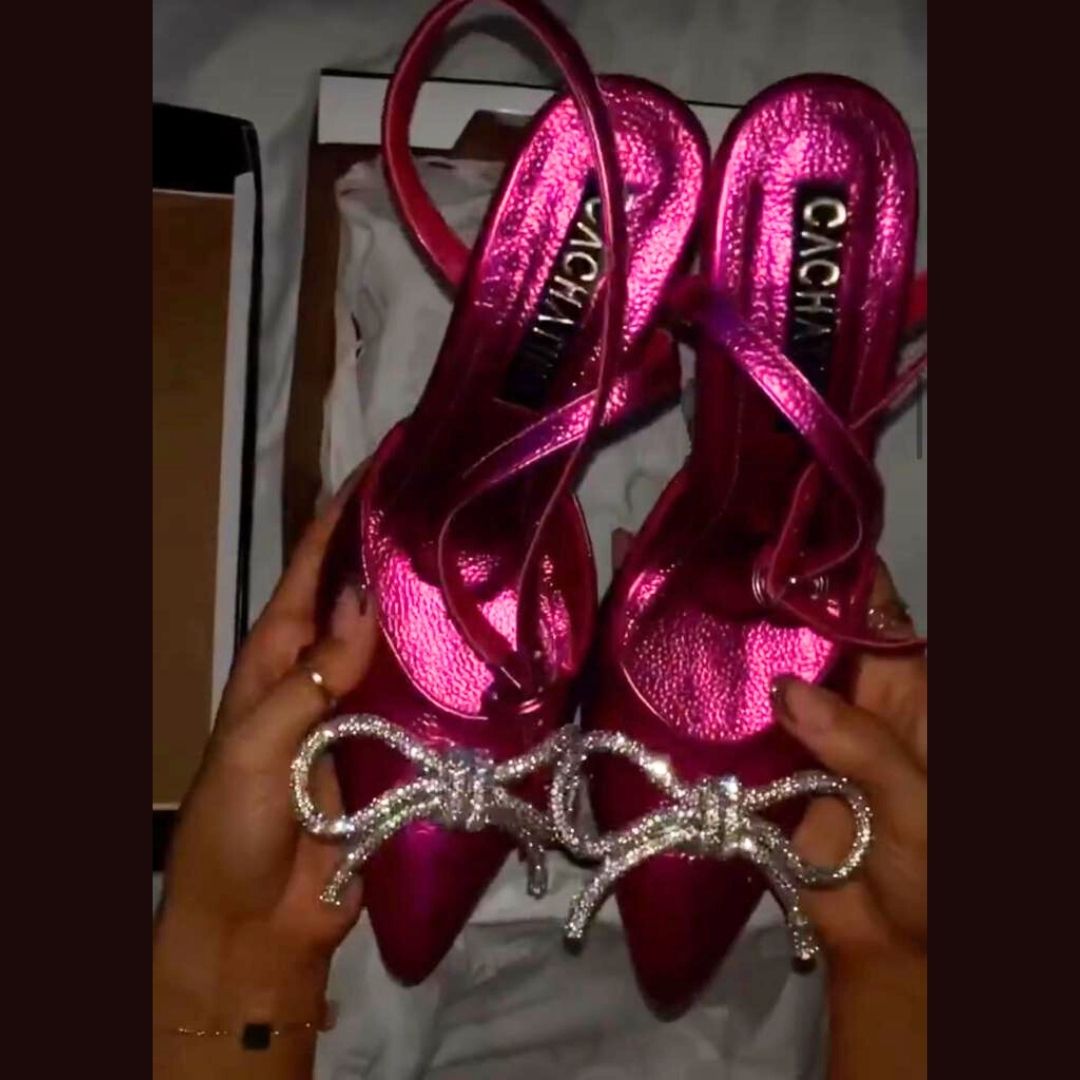 TACÒN - PALAXE - 8.5 - CUERO FUCSIA METALIZADO - CALZADO CACHATINA