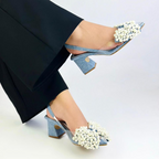 PEARLS - CALZADO CACHATINA - ESTILETO MUJER - DENIM NEUTRO - TACON 5.5 (7.5 CM)