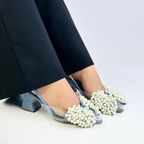 PEARLS - CALZADO CACHATINA - ESTILETO MUJER - DENIM NEUTRO - TACON 5.5 (7.5 CM)