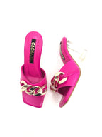 CALZADO CACHATINA - TACON MUJER - POLOMINA - CUERO FUCSIA - ALTURA 7.5 (10 CM)