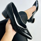 ARNY - CALZADO CACHATINA - ESTILETO MUJER - CUERO STEEL BLACK - TACON 3.5 (5 CM)