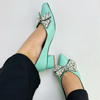BEVERLY - CALZADO CACHATINA - ESTILETO MUJER - CUERO VERDE MENTA - TACON 3.5 (5 CM)